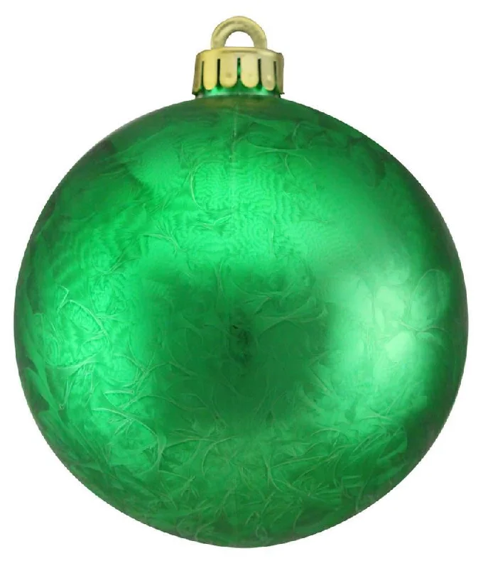 100MM Green Feather Smooth Ornament