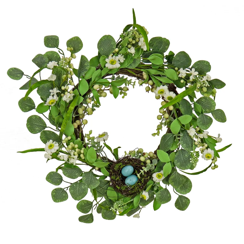 20" Daisies and Berries Wreath by National Tree Company