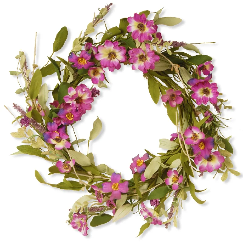 20-inch Floral Wreath with Daisy and Lavender by National Tree Company