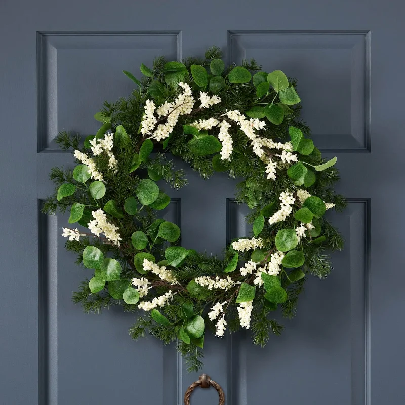 25.5" Leaves/Berry Wreath - As Picture Show