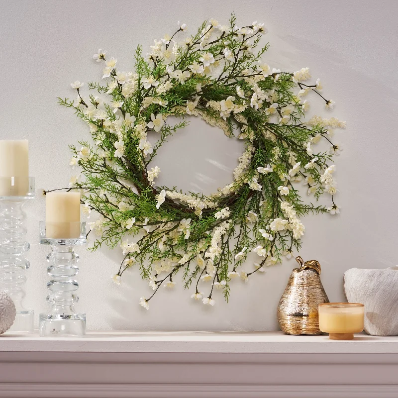 30" Plum Blossom Wreath - As Picture Show