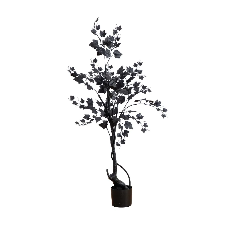 4' Halloween Black Maple Artificial Fall Tree