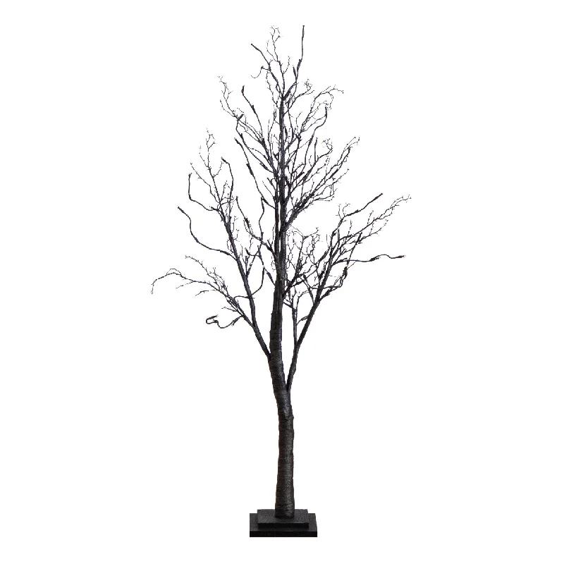 4' Pre-Lit Halloween Deluxe Twig Tree with 81 Orange & Purple LED