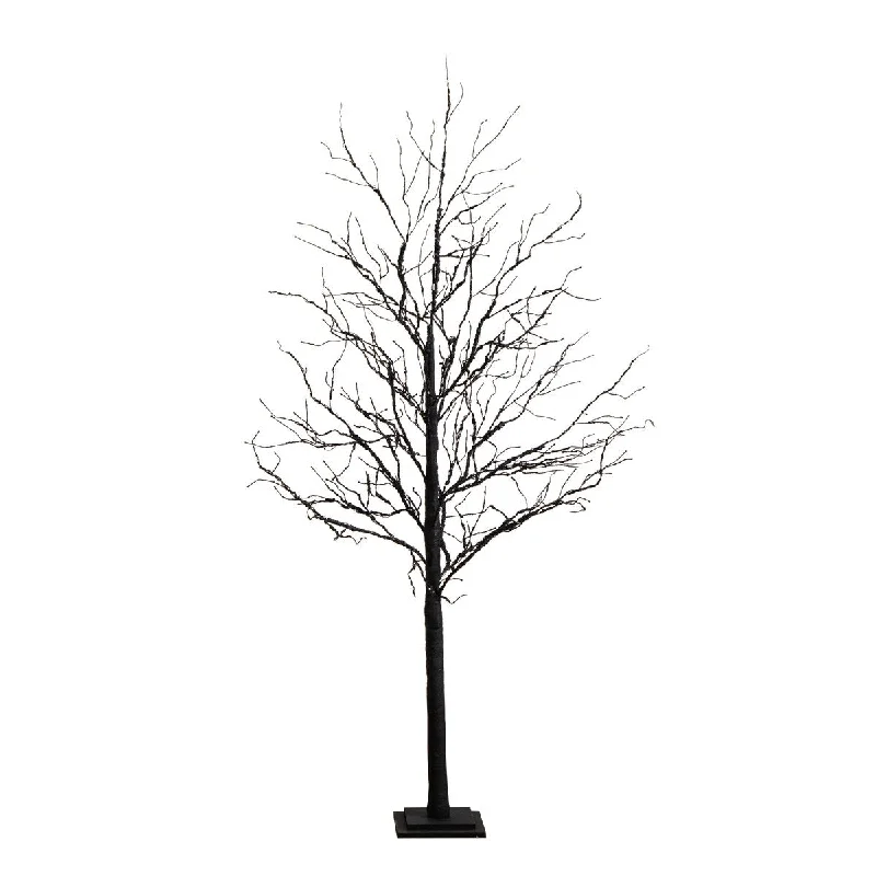 6' Pre-Lit Halloween Deluxe Twig Tree with 156 Orange & Purple LED