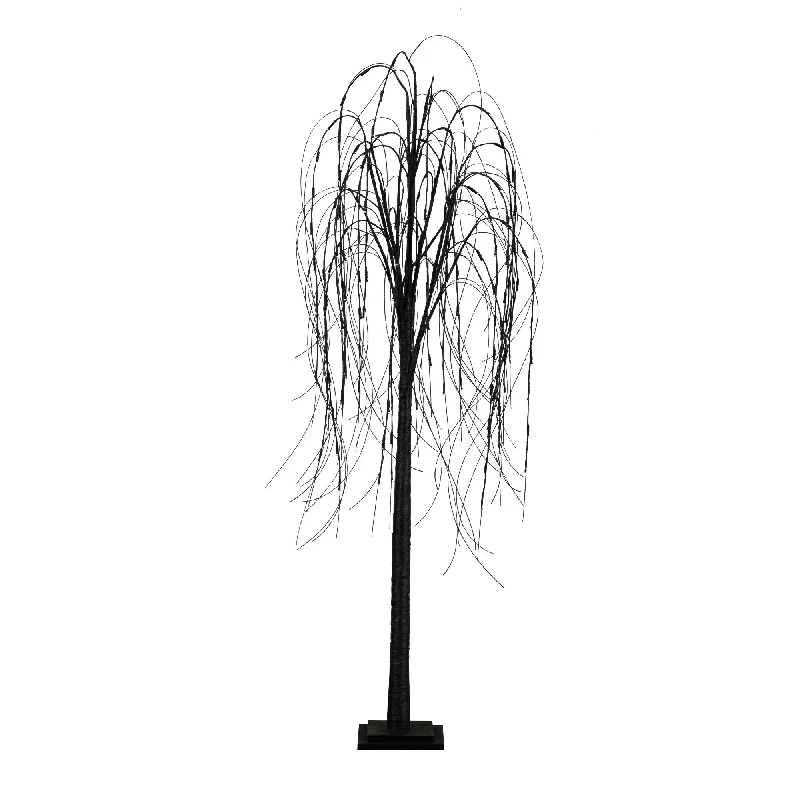 6' Pre-Lit Halloween Willow Tree with 160 Orange & Purple LED Lights