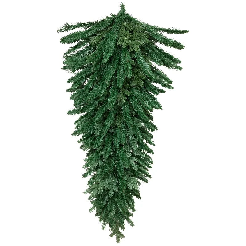 60" Green Pine Artificial Christmas Teardrop Swag - Unlit