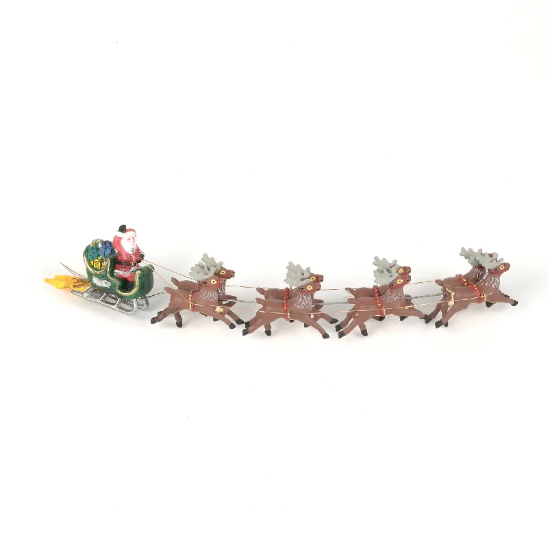 Animated Flaming Sleigh & Reindeer figure