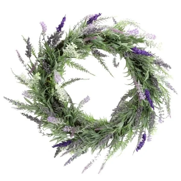 Artificial 22" French Lavender Wreath