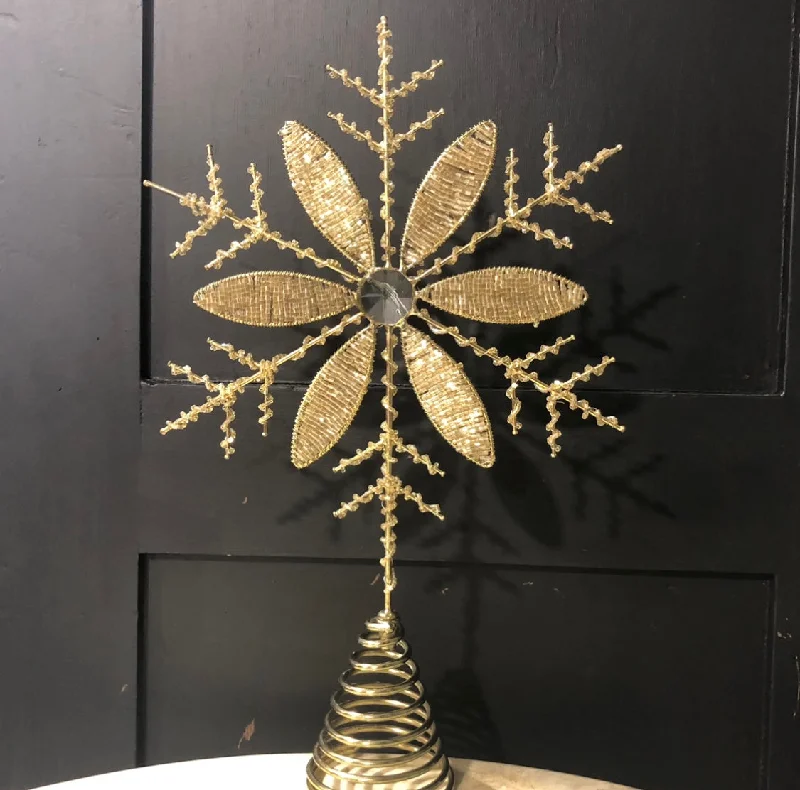 Beaded Snowflake Tree Topper