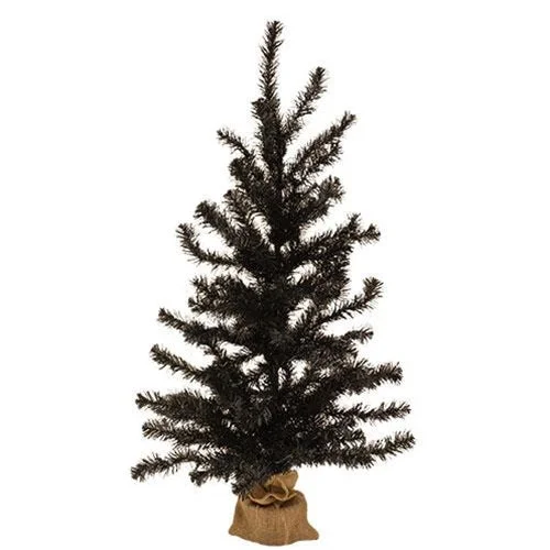 Black Tree w Burlap Base 3ft