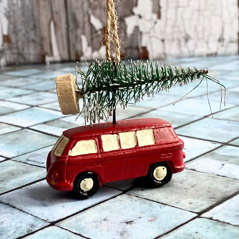 Camper Van with Christmas Tree