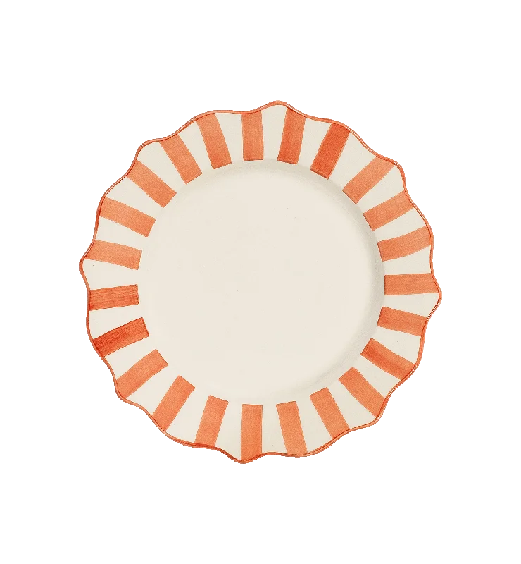 Candy Cane Scalloped Dinner Plate