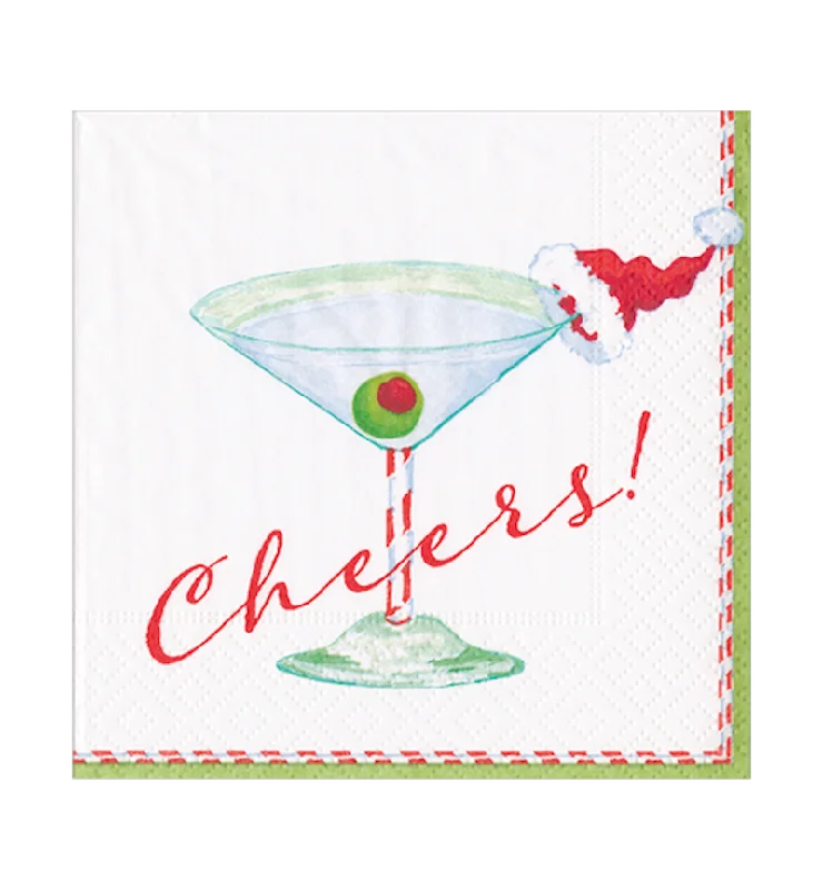 Caspari Cocktail Christmas Napkin