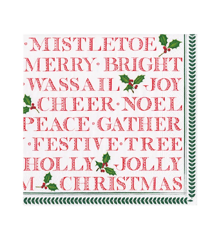 Caspari Yuletide Cheer Napkin