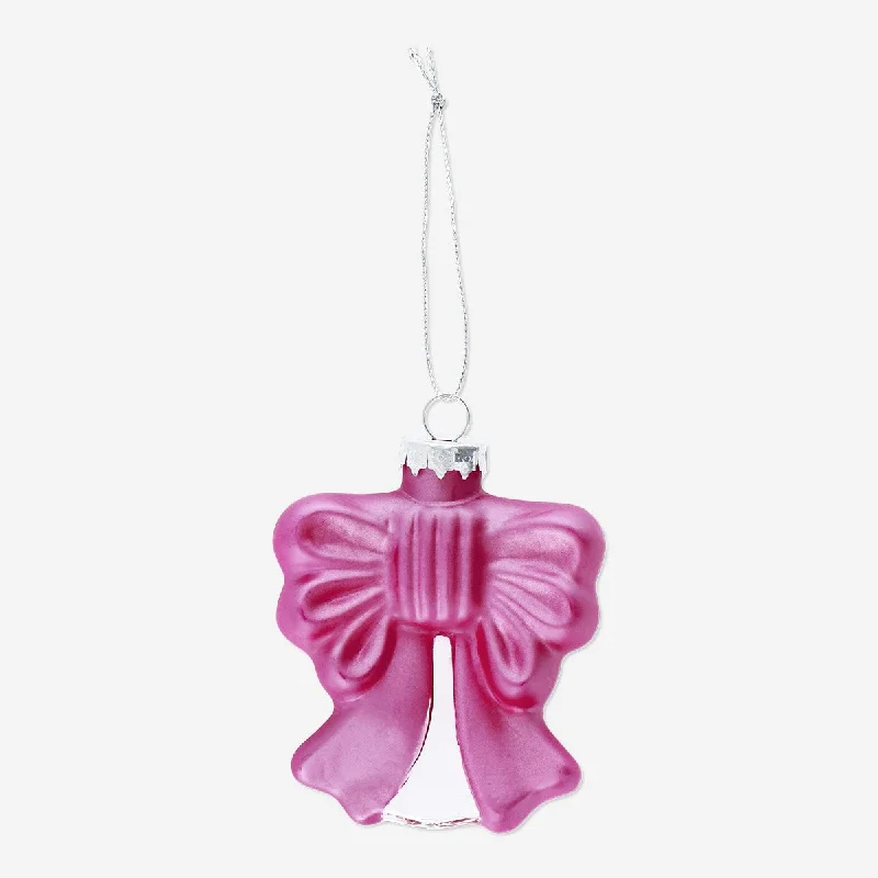 Christmas bauble - Pink bow