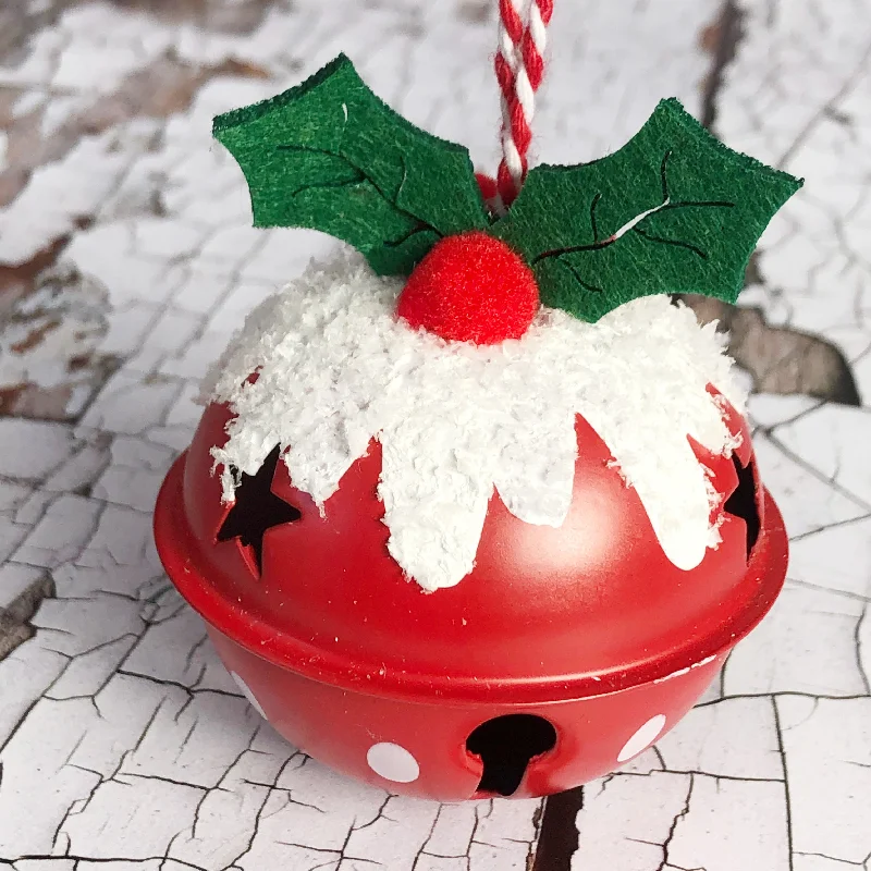 Christmas Pudding Bell Decorations