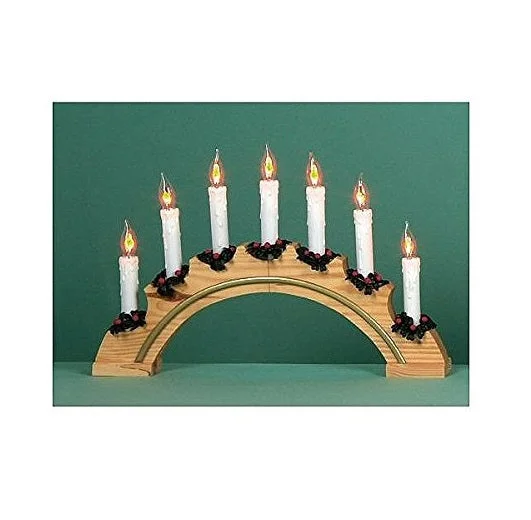 Christmas Candle Bridge Rainbow Flickering Bulbs by Premier