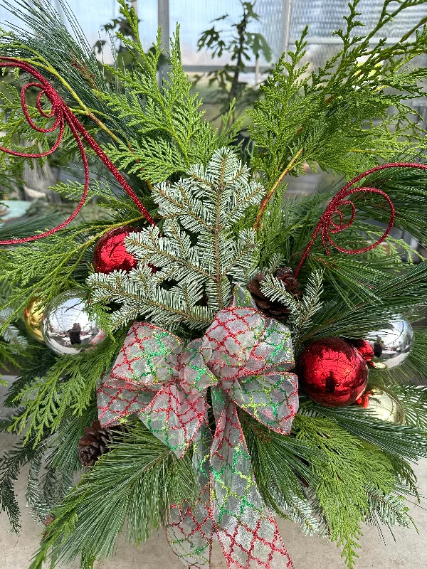 'Christmas Sparkle' Deluxe Winter Urn Arrangement