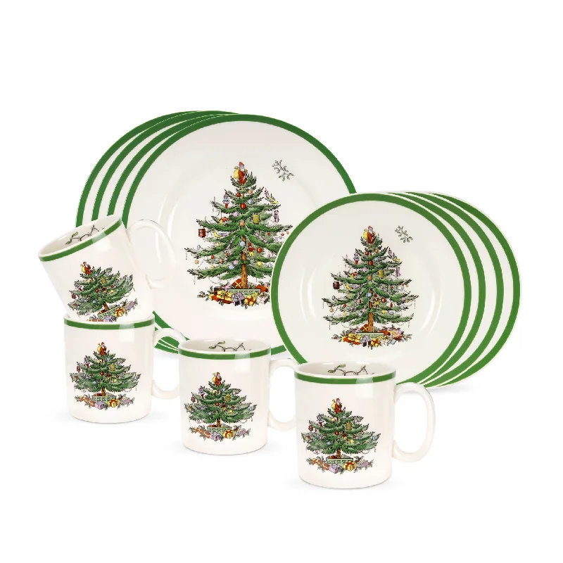 Christmas Tree 12 Piece Dinner Set