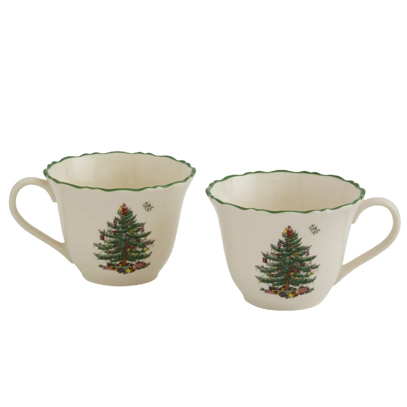 Christmas Tree Punch Cups, Set of 2