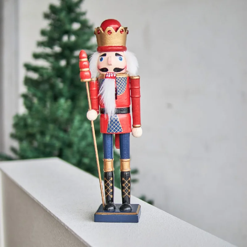 Christmas Wooden Nutcracker Decorative Figurine Design H