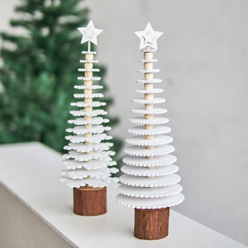 Christmas Wooden Tree Decorative Figurine Design A