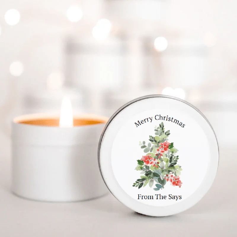 Christmas tree Personalised Candle