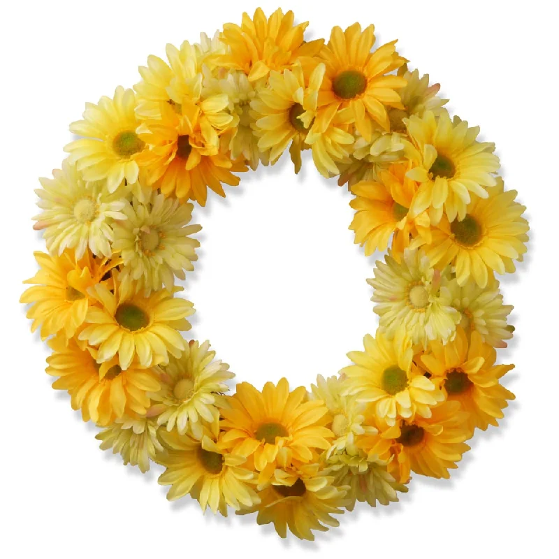 Cosmos Yellow 19-inch Wreath by National Tree Company