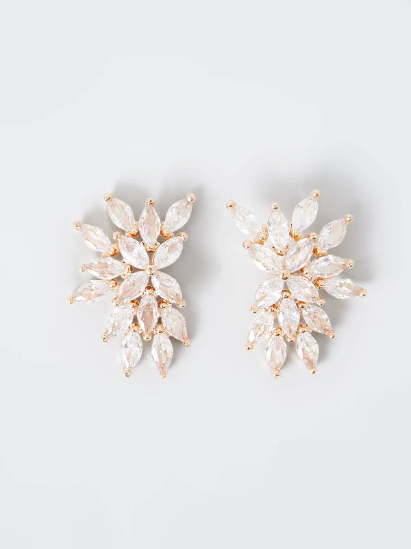 Crystal Cluster Stud Earrings