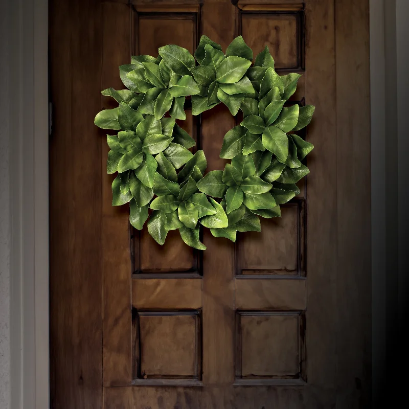 Eva Magnolia Leaf Wreath 26"