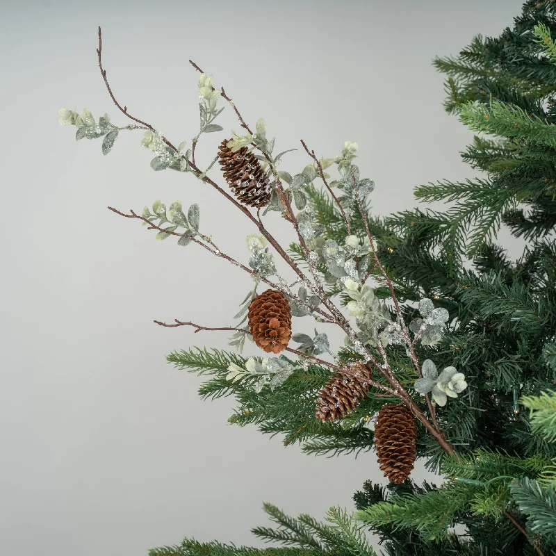 Winter Foliage & Pinecone Tree Pick