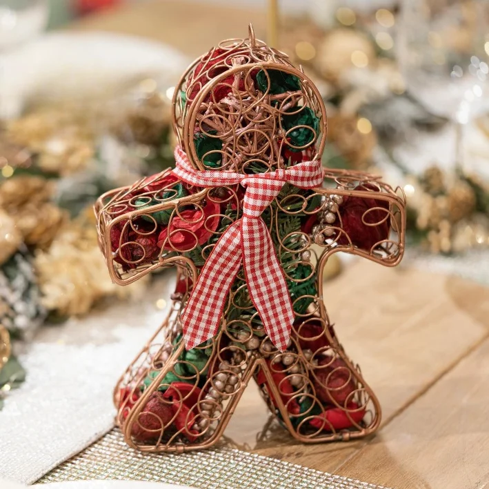 Gingerbread Man Metal Cage Potpourri