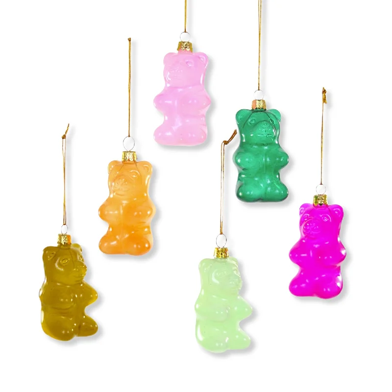 Jumbo Gummy Bears Ornaments S/6