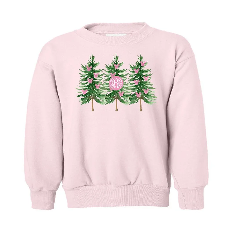 Kids Monogrammed 'Mickey Trees' Crewneck Sweatshirt