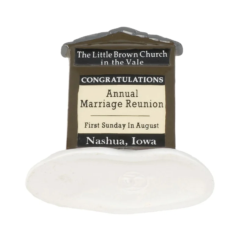 Little Brown Church in the Vale Ceramic Sign 