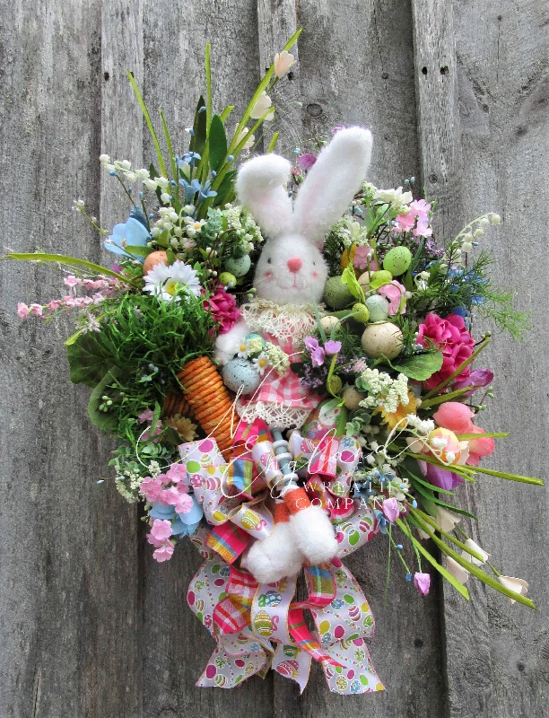 Little Bunny Girl Easter Wreath