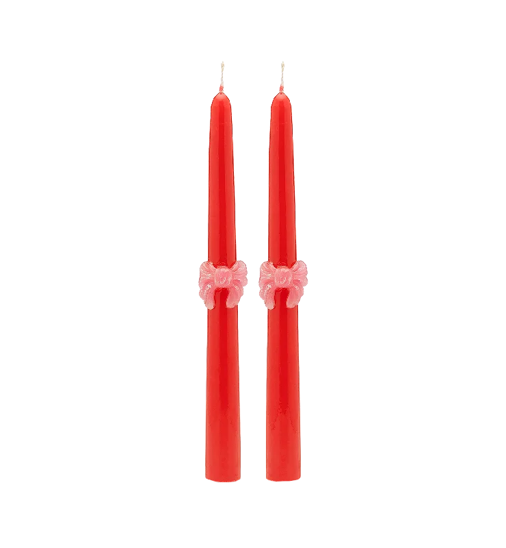 Loving Bow Candle Set of 2