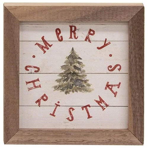 Merry Christmas Around the Tree Mini Framed Print