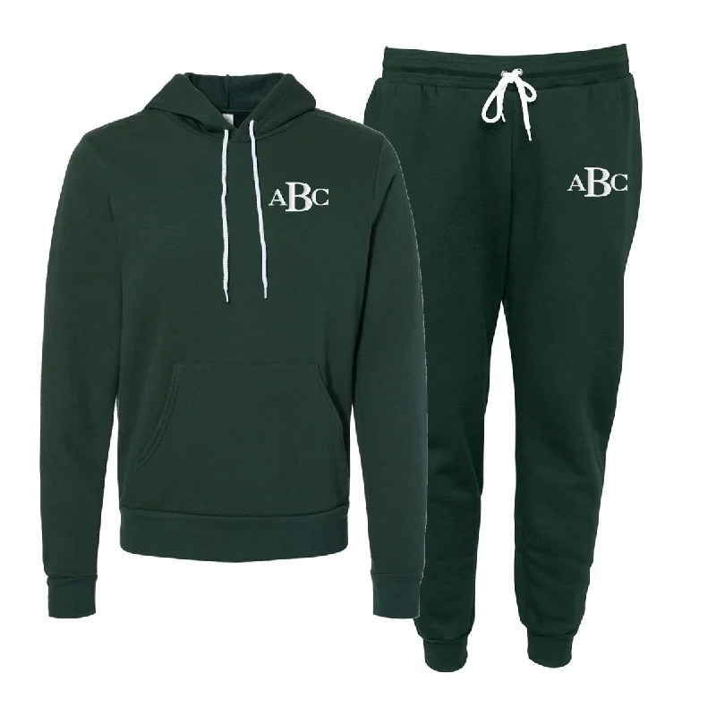 Monogrammed Bella + Canvas Hoodie & Everyday Joggers Set