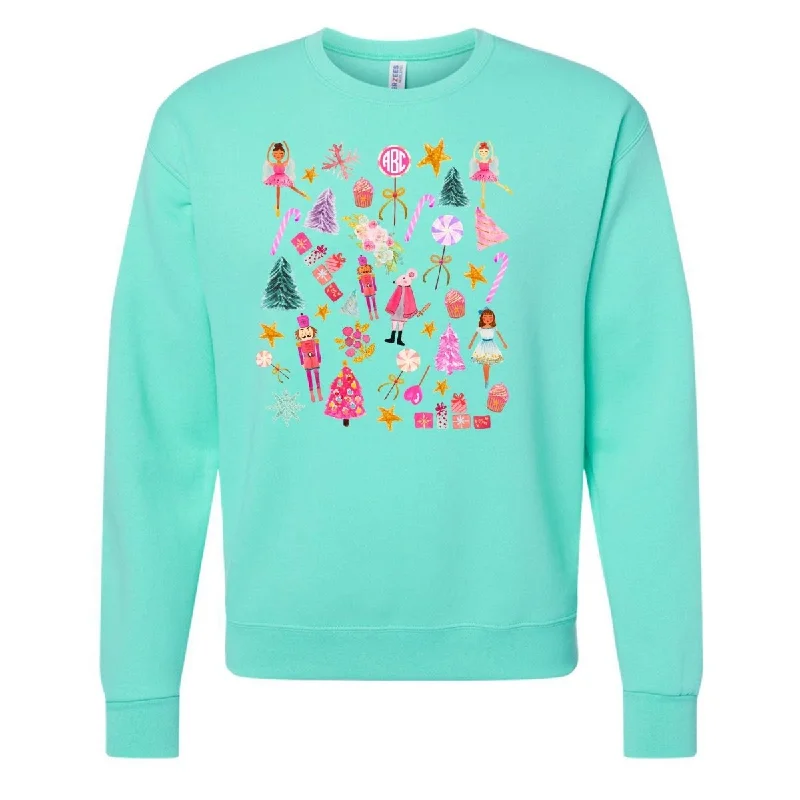 Monogrammed 'Watercolor Nutcracker' Crewneck Sweatshirt