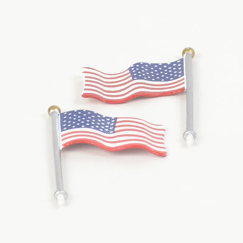 NASCAR Cafe Set of 2 American Flags