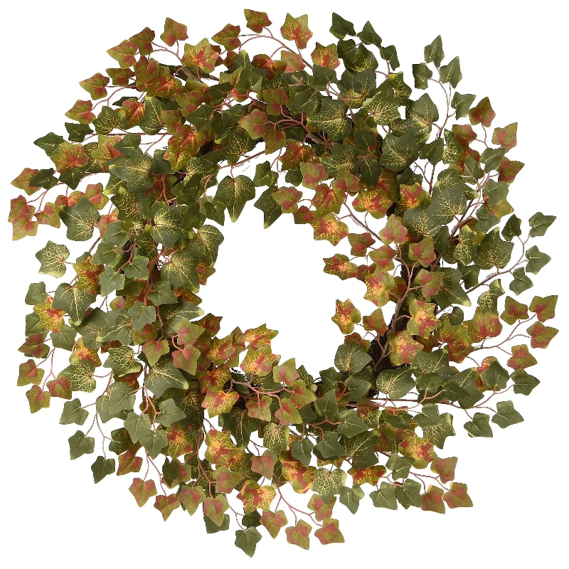 National Tree Company Artificial Autumn Wreath, Decorated with Ivy, Autumn Collection, 24 inches - 24 in