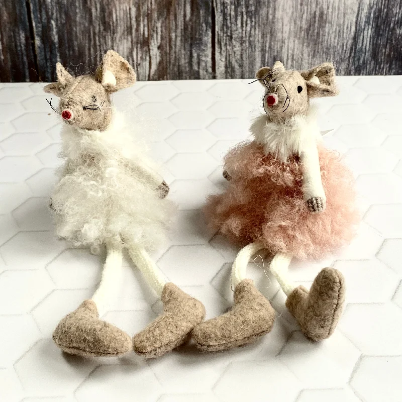 Pair of Mice in Fluffy Dresses