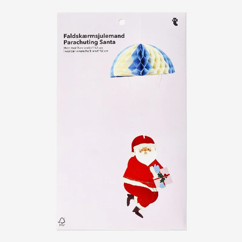 Parachuting santa decoration