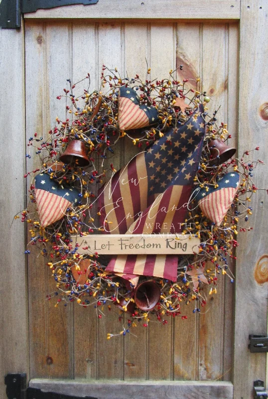 Patriotic Liberty Bell Wreath