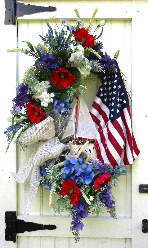 Patriotic Sailboat Wreath