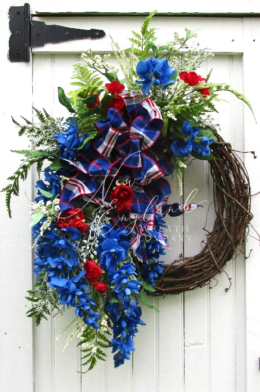 Patriotic Summer Garden Wreath