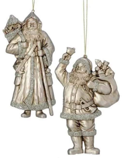 5.5" Plastic Old World Santa Ornament