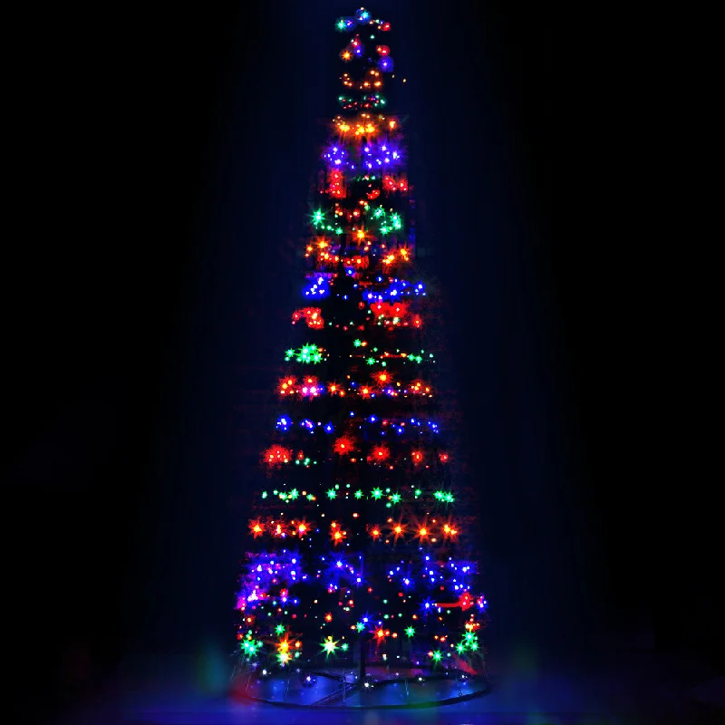 Solar Christmas Tree with 400 LEDs and 8 Light Modes