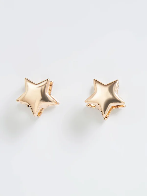 Solid Star Huggie Earrings